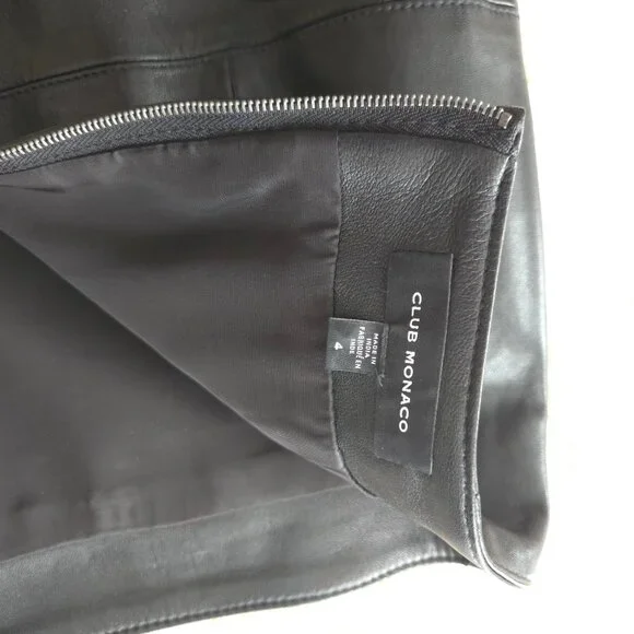 Club Monaco Leather Pencil Skirt - US 4 - Excellent Condition - Picture 4 of 7